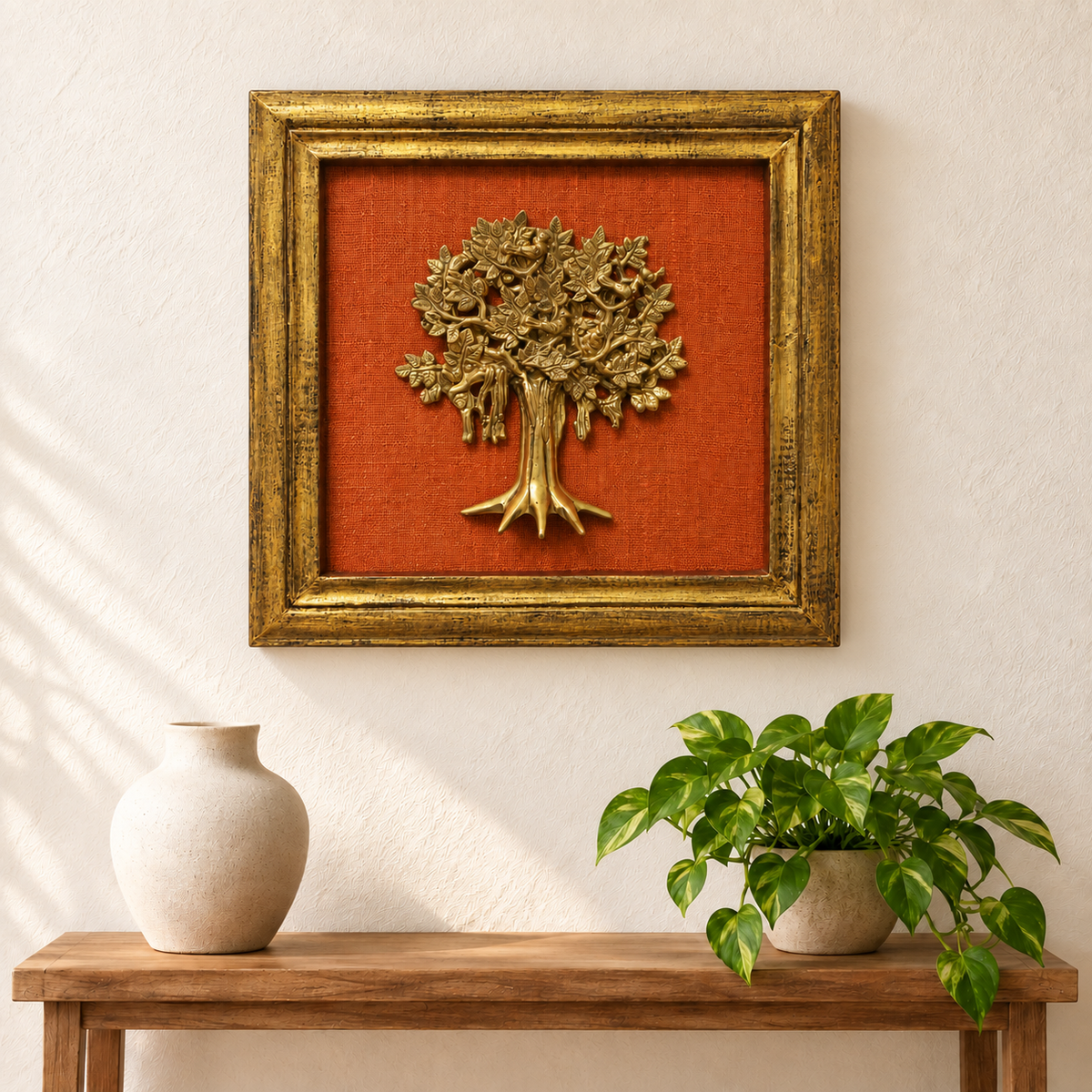 Handcrafted Bodhi Tree Brass Artefact Frame lifestyle wall decor – hoWme