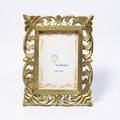 Handcrafted Carved antique gold wooden photo frame for table or shelf décor – hoWme