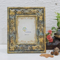 Handcrafted Carved wooden photo frame with distressed finish for table or shelf décor – hoWme