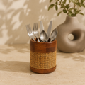 Brown wooden pen stand for table or shelf – hoWme