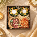 Green tealight gift box styled for gifting - hoWme