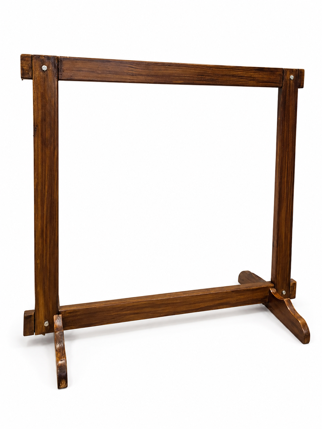Handcrafted wooden festive display frame angled view – hoWme