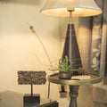 Handcrafted Small carved wooden decorative block on a stand for table or shelf décor – hoWme