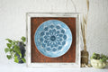 Handcrafted decorative glass plate mounted in a wooden frame for wall décor – hoWme