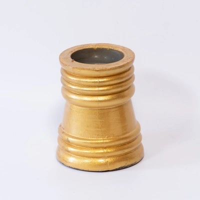 Handcrafted Golden wooden decorative candle stand without candle – hoWme