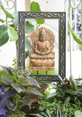 Handcrafted wooden Buddha mounted in a wooden frame for wall décor – hoWme