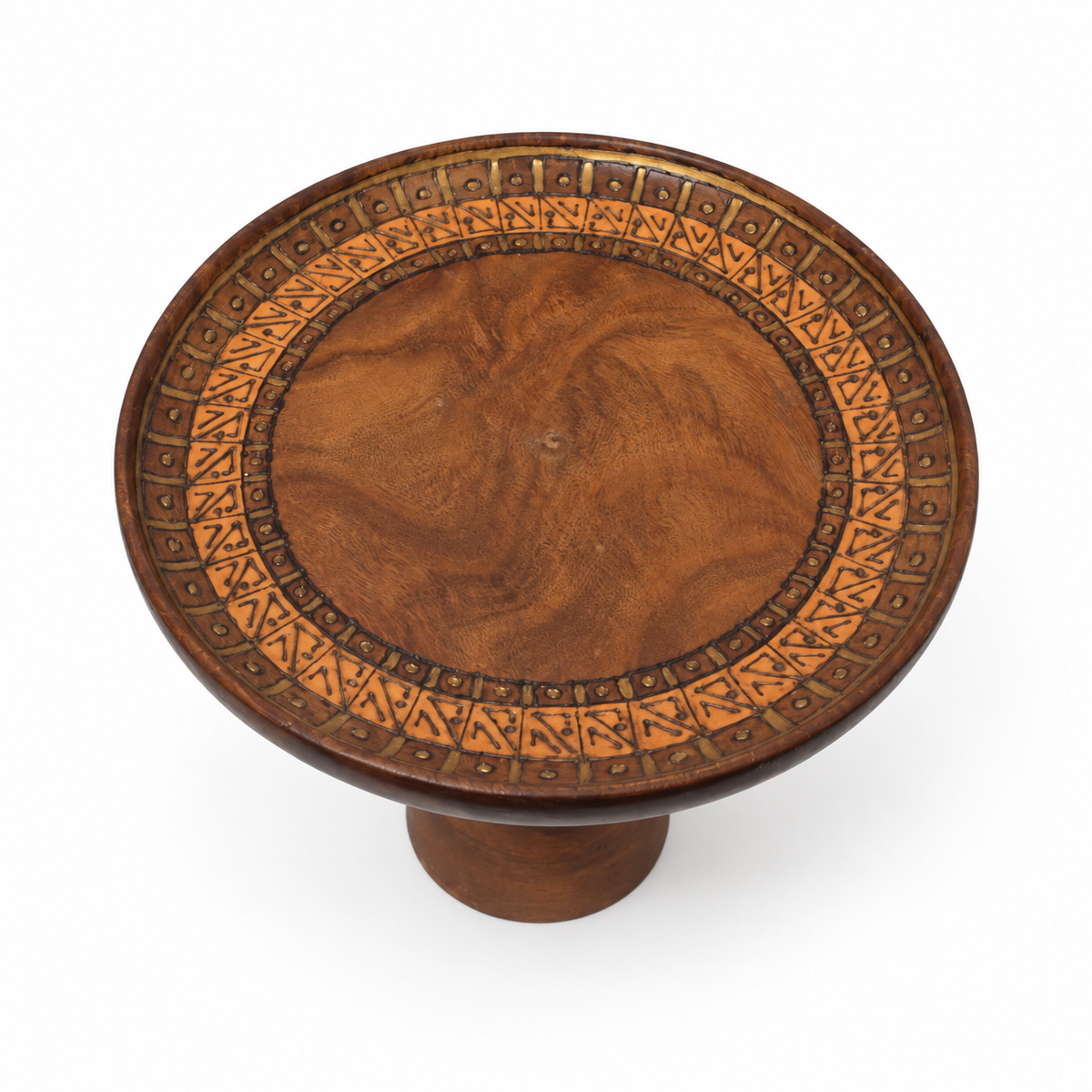 Handcrafted wooden butterfly pedestal stand – top view for table or shelf décor – hoWme