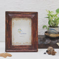 Handcrafted Maroon wooden photo frame for tabletop display – hoWme
