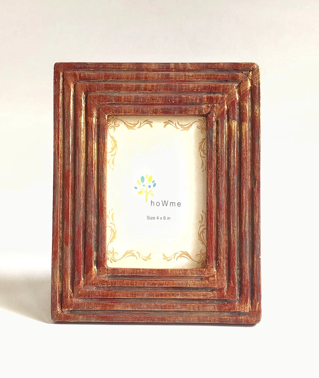 Handcrafted Distressed wooden brass Buddha decor frame for table or shelf décor – hoWme